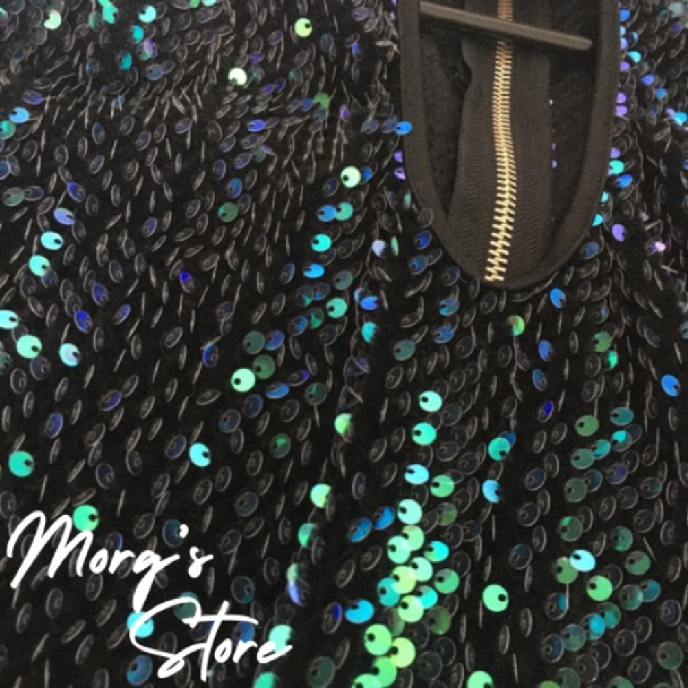 sparkly black long sleeve dress